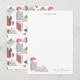 Boek & Bibliotheek Lezen Aangepaste Naam Notitiekaartje