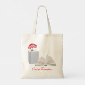 Boek & Bibliotheek Lezen Aangepaste Naam Tote Bag (Achterkant)