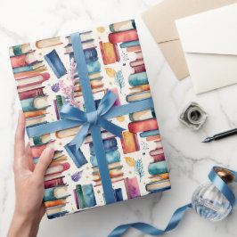 Boek Bibliotheek Lezen Waterverf Boeken Fantasie Cadeaupapier