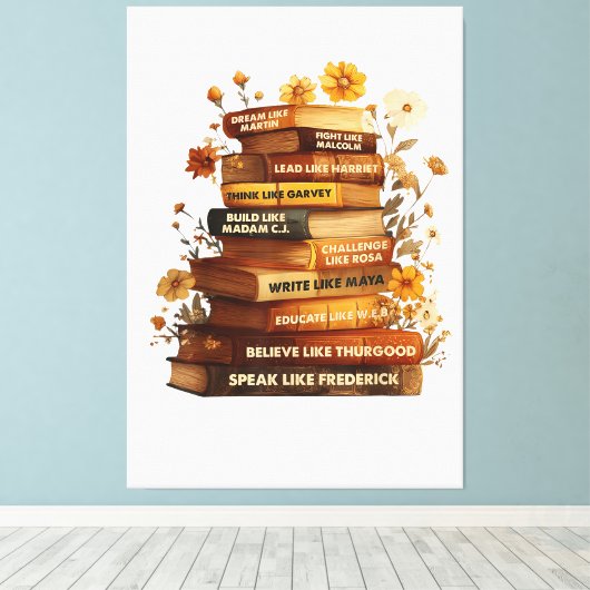 Boek Black History Month Canvas Afdruk (Insitu (Houten vloer))