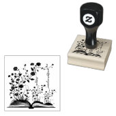 Boek Bloei Ex libris Rubberstempel (Gestempeld)