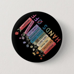 Boek Bloem Anti Trump Sociale Zekerheid Handen af  Ronde Button 5,7 Cm