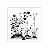 Boek Bloom Ex libris Rubberstempel (Afrduk)