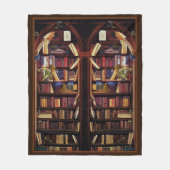 Boek boekenplanken fleece deken (Voorkant)