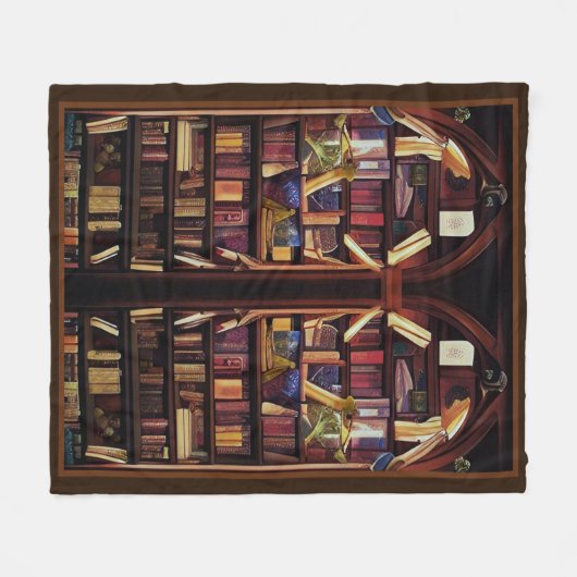 Boek boekenplanken fleece deken (Voorkant (Horizontaal))