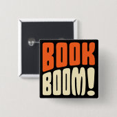 BOEK BOOM! VIERKANTE BUTTON 5,1 CM (Voorkant /achterkant)