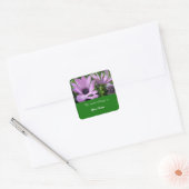 Boek bord, paarse Daisy Flowers Vierkante Sticker (Envelop)