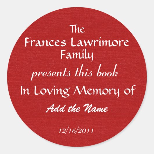 Boek Bord Sticker (Voorkant)