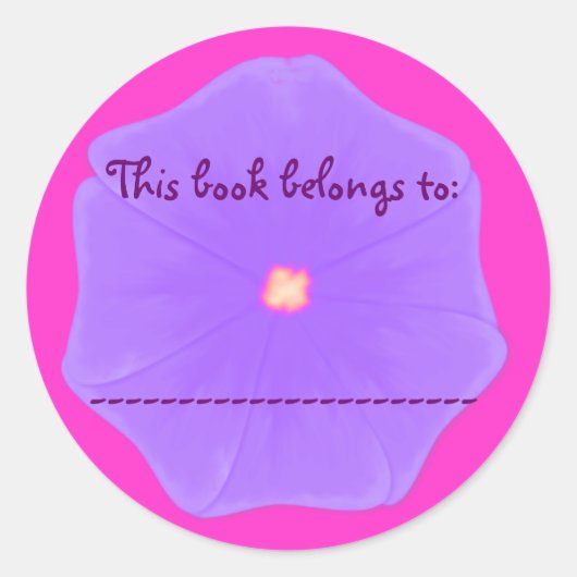 Boek Bord Sticker (Lila Pansy) (Voorkant)