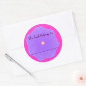 Boek Bord Sticker (Lila Pansy) (Envelop)