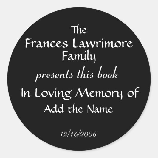 Boek Bord Sticker van SRF (Voorkant)