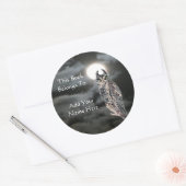 Boek Bord-Wiccan Uil Ronde Sticker (Envelop)