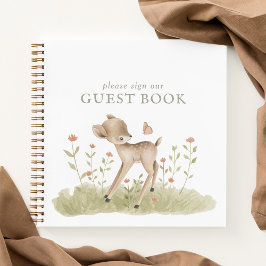 Boek bos Baby shower Guest Book
