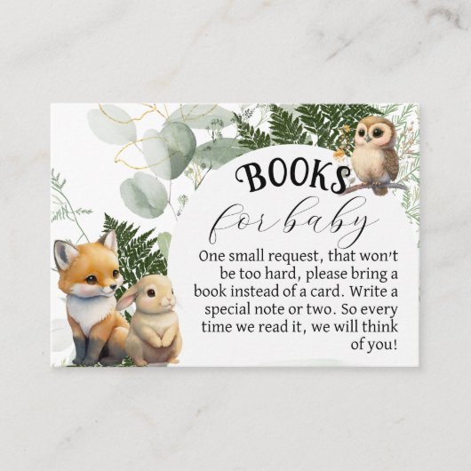 Boek bos bos bos bos bos, bos informatiekaartje (Voorkant)