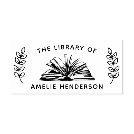  boek botanisch uit de bibliotheek rubberstempel (Afrduk)