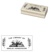  boek botanisch uit de bibliotheek rubberstempel (Gestempeld)