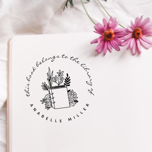 boek Botanische aangepaste bibliotheekboeken Rubberstempel