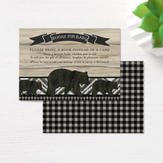 Boek Boy Baby shower Lumberjack Plaid Beer n Cubs Visitekaartje (Bureau)
