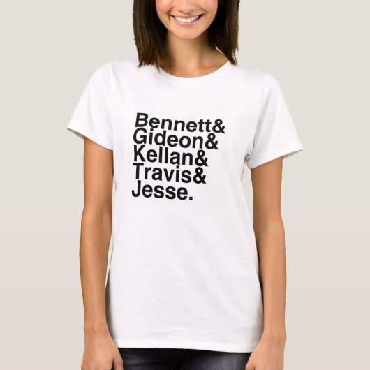 Boek Boyvriend, Bennett, Gideon, Kellan, Travis.. T-shirt (Voorkant)