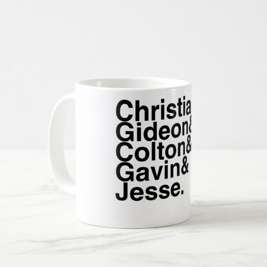 Boek Boyvriend Christelijke Gideon, Colton, Gavin. Koffiemok (Voorkant links)