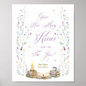 Boek Bruiloft Feest Raad Hoeveel Kusjes  Poster (Voorkant)