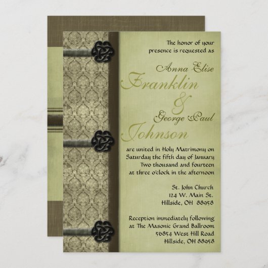  boek bruiloft uitnodiging (Voorkant / Achterkant)