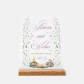 Boek bruiloftcadeau advies en wensen acryl bord (Voorkant)