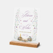 Boek bruiloftcadeau advies en wensen acryl bord (Hoek)