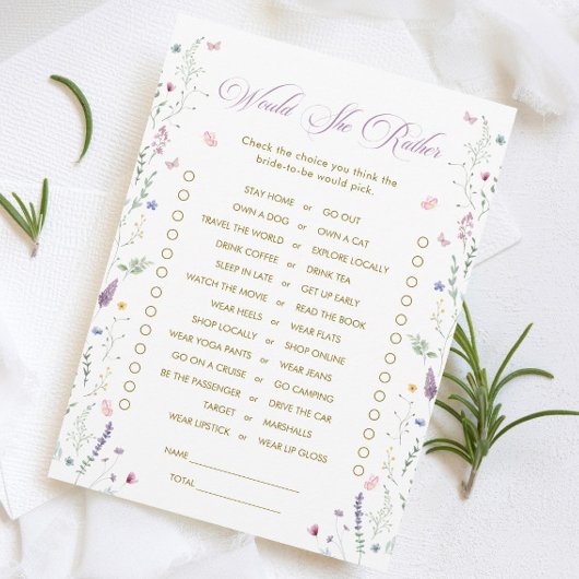 Boek Bruiloftsshower Zou Ze Liever Spelkaart Kaart