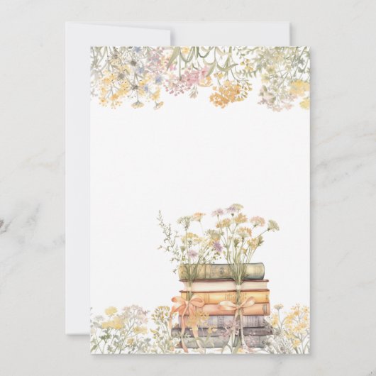 Boek & Brunch Boho Bruids Douche Uitnodiging (Achterkant)