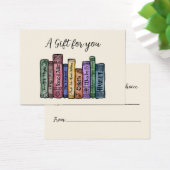 Boek Cadeaubon Literaire Bibliofiel Visitekaartje (Bureau)