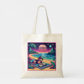 Boek Canvas tas Golden Retriever Het lezen van een (Achterkant)