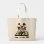 Boek Canvas tas met gotische Rozen (Achterkant)