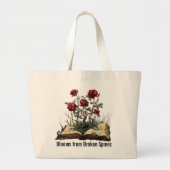 Boek Canvas tas met gotische Rozen (Voorkant)