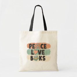 Boek Canvas tas - Vrede Liefde Boeken Design