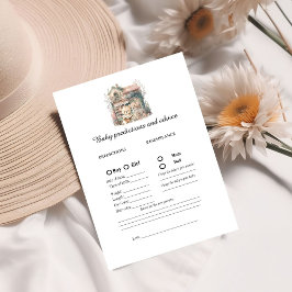 Boek Chapter baby Voorspelling Baby shower spel Ka Advieskaart