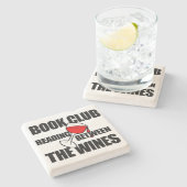 BOEK CLUB-aflezing tussen wijnen Stenen Onderzetter (Zijkant)