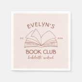 Boek Club Bachelorette Bookish Hand getekend Servet (Voorkant)