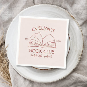 Boek Club Bachelorette Bookish Hand getekend Servet