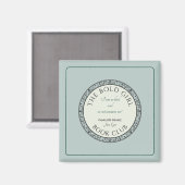 Boek Club Blauw Aangepaste magneet (Voorkant / Achterkant)