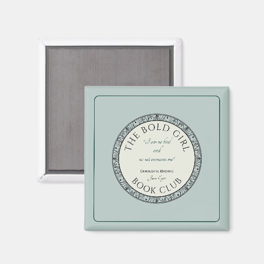 Boek Club Blauw Aangepaste magneet (Voorkant / Achterkant)