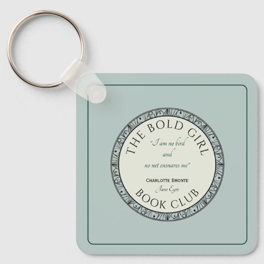 Boek Club Blue Aangepaste Sleutelhanger (Voorkant)