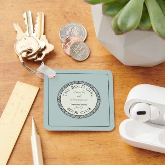 Boek Club Blue Aangepaste Sleutelhanger (Bureau)