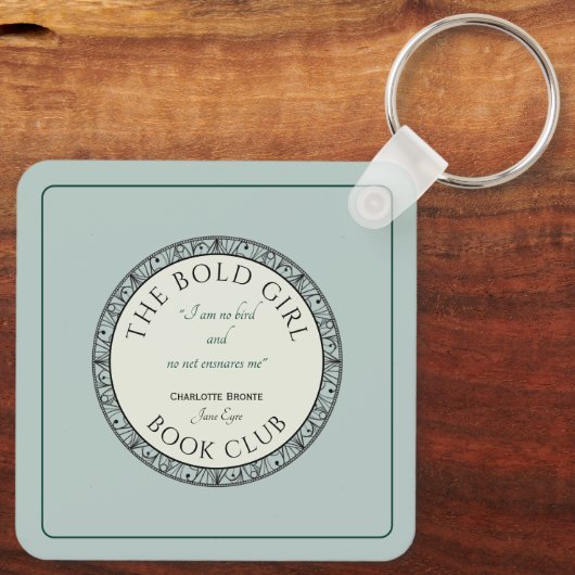 Boek Club Blue Aangepaste Sleutelhanger (Achterkant)