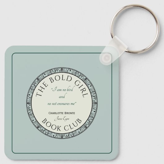 Boek Club Blue Aangepaste Sleutelhanger (Achterkant)