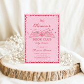 Boek Club Hand getrokken boek Baby shower Kaart