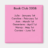 Boek Club Herinnering. Magneet (Voorkant)