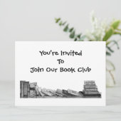 BOEK CLUB INVITATIE: BOEKEN VAN PENCIL KAART (Staand voorkant)