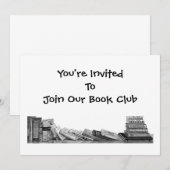 BOEK CLUB INVITATIE: BOEKEN VAN PENCIL KAART (Voorkant / Achterkant)