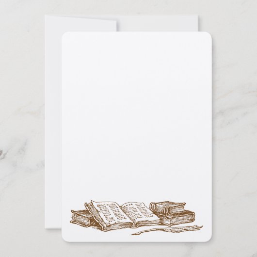 Boek Club  Kunst Aangepaste Uitnodigingen (Achterkant)